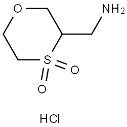 1,4-Oxathiane-3-methanamine, 4,4-dioxide, hydrochloride (1:1) Struktur