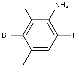 3-bromo-6-fluoro-2-iodo-4-methylaniline Struktur