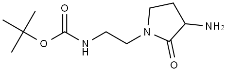 tert-Butyl (2-(3-amino-2-oxopyrrolidin-1-yl)ethyl)carbamate Struktur