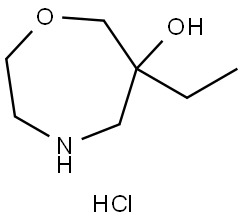 6-Ethyl-1,4-oxazepan-6-ol hydrochloride Struktur