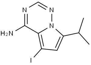 Pyrrolo[2,1-f][1,2,4]triazin-4-amine, 5-iodo-7-(1-methylethyl)- Struktur