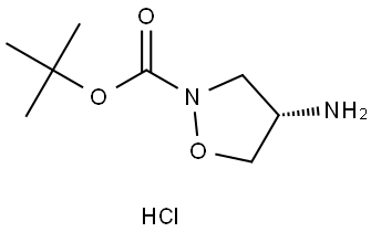 (S)-tert-Butyl-4-aminoisoxazolidine-2-carboxylate hydrochloride Struktur