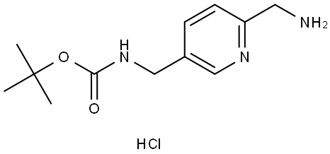 tert-butyl N-{[6-(aminomethyl)pyridin-3-yl]methyl}carbamate hydrochloride Struktur