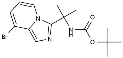 tert-Butyl (2-(8-bromoimidazo[1,5-a]pyridin-3-yl)propan-2-yl)carbamate Struktur