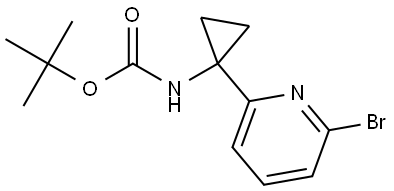 tert-Butyl (1-(6-bromopyridin-2-yl)cyclopropyl)carbamate Struktur