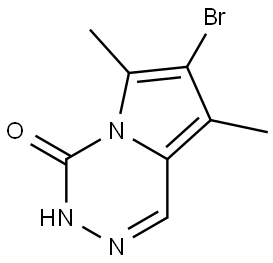 7-Bromo-6,8-dimethylpyrrolo[1,2-d][1,2,4]triazin-1(2H)-one Struktur