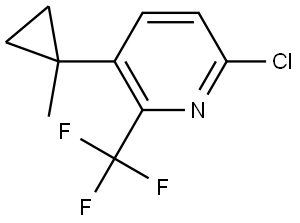 6-Chloro-3-(1-methylcyclopropyl)-2-(trifluoromethyl)pyridine Struktur