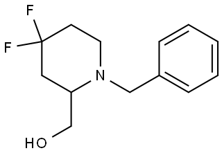 2-Piperidinemethanol, 4,4-difluoro-1-(phenylmethyl)- Struktur