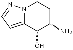 Pyrazolo[1,5-a]pyridin-4-ol, 5-amino-4,5,6,7-tetrahydro-, (4R,5R)-rel- Struktur