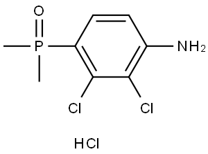 Benzenamine, 2,3-dichloro-4-(dimethylphosphinyl)-, hydrochloride (1:1) Struktur