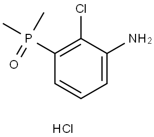 Benzenamine, 2-chloro-3-(dimethylphosphinyl)-, hydrochloride (1:1) Struktur