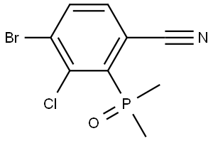 Benzonitrile, 4-bromo-3-chloro-2-(dimethylphosphinyl)- Struktur