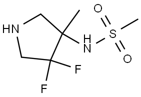 Methanesulfonamide, N-(4,4-difluoro-3-methyl-3-pyrrolidinyl)- Struktur