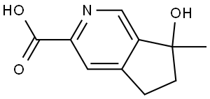 5H-Cyclopenta[c]pyridine-3-carboxylic acid, 6,7-dihydro-7-hydroxy-7-methyl- Struktur