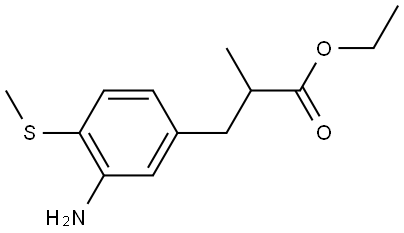 ethyl 3-(3-amino-4-(methylthio)phenyl)-2-methylpropanoate Struktur