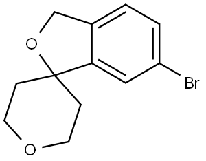 Spiro[isobenzofuran-1(3H),4′-[4H]pyran], 6-bromo-2′,3′,5′,6′-tetrahydro- Struktur