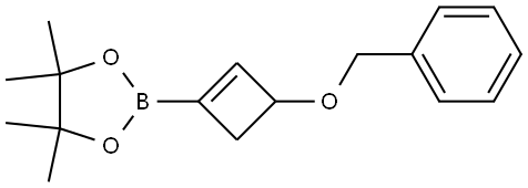 1,3,2-Dioxaborolane, 4,4,5,5-tetramethyl-2-[3-(phenylmethoxy)-1-cyclobuten-1-yl]- Struktur