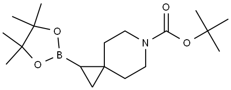 6-Azaspiro[2.5]octane-6-carboxylic acid, 1-(4,4,5,5-tetramethyl-1,3,2-dioxaborolan-2-yl)-, 1,1-dimethylethyl ester Struktur