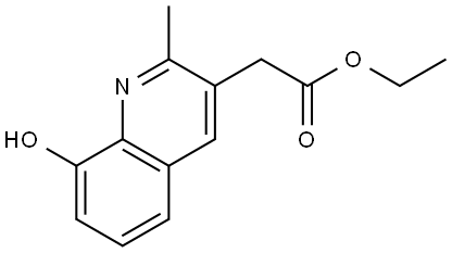 Ethyl 2-(8-hydroxy-2-methylquinolin-3-yl)acetate Struktur