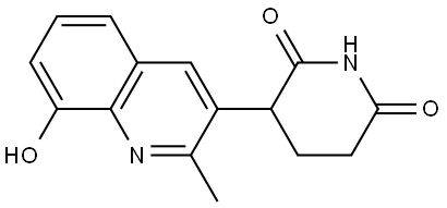 3-(8-Hydroxy-2-methylquinolin-3-yl)piperidine-2,6-dione Struktur