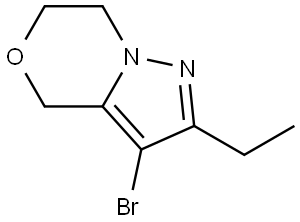 3-Bromo-2-ethyl-6,7-dihydro-4H-pyrazolo[5,1-c][1,4]oxazine Struktur