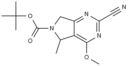 6H-Pyrrolo[3,4-d]pyrimidine-6-carboxylic acid, 2-cyano-5,7-dihydro-4-methoxy-5-methyl-, 1,1-dimethylethyl ester Struktur