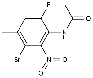 Acetamide, N-(3-bromo-6-fluoro-4-methyl-2-nitrophenyl)- Struktur