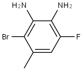 1,2-Benzenediamine, 3-bromo-6-fluoro-4-methyl- Struktur