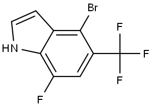 1H-Indole, 4-bromo-7-fluoro-5-(trifluoromethyl)- Struktur