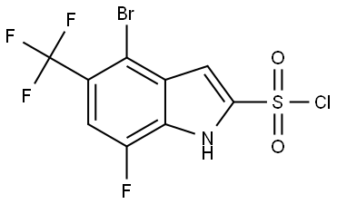 1H-Indole-2-sulfonyl chloride, 4-bromo-7-fluoro-5-(trifluoromethyl)- Struktur