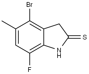 4-bromo-7-fluoro-5-methylindoline-2-thione Struktur