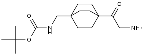 tert-Butyl ((4-glycylbicyclo[2.2.2]octan-1-yl)methyl)carbamate Struktur