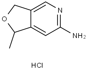 1-Methyl-1,3-dihydrofuro[3,4-c]pyridin-6-amine hydrochloride Struktur