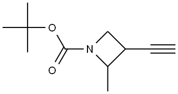 1-Azetidinecarboxylic acid, 3-ethynyl-2-methyl-, 1,1-dimethylethyl ester Struktur