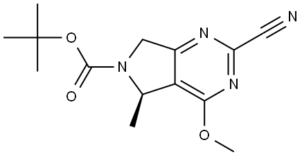 6H-Pyrrolo[3,4-d]pyrimidine-6-carboxylic acid, 2-cyano-5,7-dihydro-4-methoxy-5-methyl-, 1,1-dimethylethyl ester, (5R)- Struktur