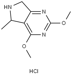 5H-Pyrrolo[3,4-d]pyrimidine, 6,7-dihydro-2,4-dimethoxy-5-methyl-, hydrochloride (1:1) Struktur