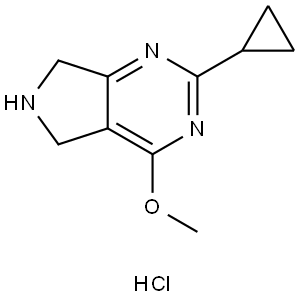 5H-Pyrrolo[3,4-d]pyrimidine, 2-cyclopropyl-6,7-dihydro-4-methoxy-, hydrochloride (1:1) Struktur