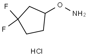 O-(3,3-Difluorocyclopentyl)hydroxylamine hydrochloride Struktur