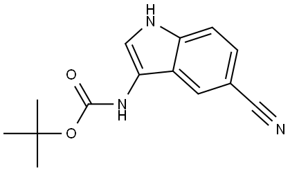 tert-Butyl (5-cyano-1H-indol-3-yl)carbamate Struktur