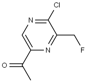 Ethanone, 1-[5-chloro-6-(fluoromethyl)-2-pyrazinyl]- Struktur