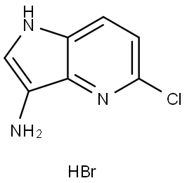 1H-Pyrrolo[3,2-b]pyridin-3-amine, 5-chloro-, hydrobromide (1:1) Struktur