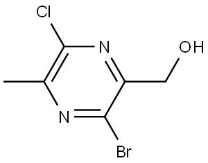 2-Pyrazinemethanol, 3-bromo-6-chloro-5-methyl- Struktur