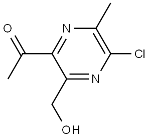 Ethanone, 1-[5-chloro-3-(hydroxymethyl)-6-methyl-2-pyrazinyl]- Struktur