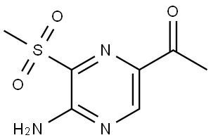 Ethanone, 1-[5-amino-6-(methylsulfonyl)-2-pyrazinyl]- Struktur