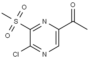 Ethanone, 1-[5-chloro-6-(methylsulfonyl)-2-pyrazinyl]- Struktur