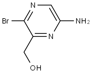 2-Pyrazinemethanol, 6-amino-3-bromo- Struktur