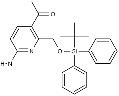 Ethanone, 1-[6-amino-2-[[[(1,1-dimethylethyl)diphenylsilyl]oxy]methyl]-3-pyridinyl]- Struktur