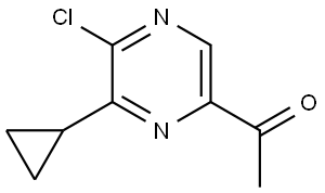 Ethanone, 1-(5-chloro-6-cyclopropyl-2-pyrazinyl)- Struktur