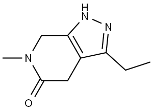 5H-Pyrazolo[3,4-c]pyridin-5-one, 3-ethyl-1,4,6,7-tetrahydro-6-methyl- Struktur