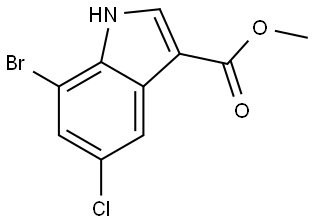 1H-Indole-3-carboxylic acid, 7-bromo-5-chloro-, methyl ester Struktur